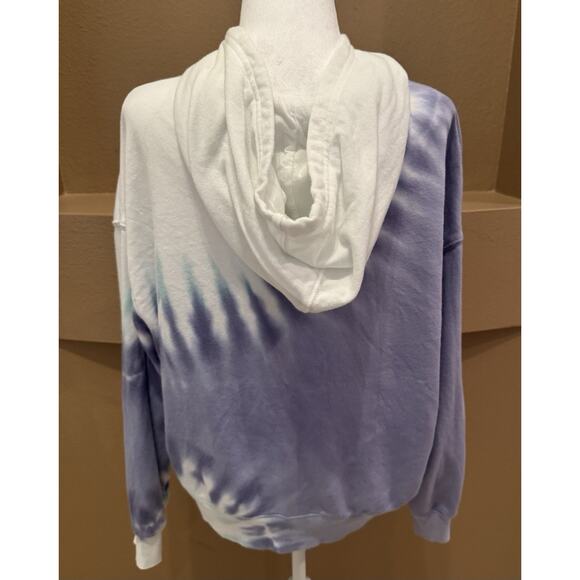 Wild Fox Tie Dye Hoodie Peri Shibori Pullover Sweatshirt Pocket Size M - Picture 2 of 8